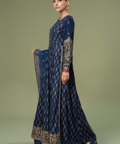 Luxury Pret Ink Blue Linen Embroidered Suit Mbdw-Aw25101Ig 8 Dw W24101Bluee Imanistudio.com