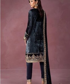Luxury Formal Teal Blue Velvet Outfit Mbsf-W2414Tb 10 Sf W2414Tealh Imanistudio.com