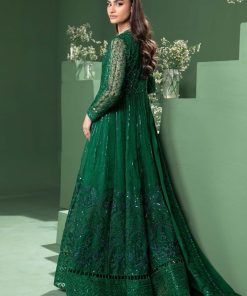 Luxury Formal Emerald Green Embroidered Organza Suit Mbsf-Aw2470Eg 8 Sfw2470Greena Imanistudio.com