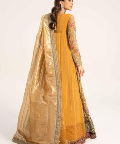 Luxury Formal Mustard Embroidered Organza Outfit Mbds-W2907Md 16 D7 Mustarda Imanistudio.com