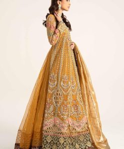 Luxury Formal Mustard Embroidered Organza Outfit Mbds-W2907Md 10 D7 Mustardg Imanistudio.com