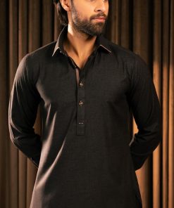 2Pcs Wash &Amp; Wear Folded Collar Shalwar Kameez Imist-Mkr-01-Chocochip 6 Mkr Chc 01A Imanistudio.com
