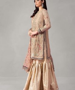 Luxury Formal Golden Embroidered Zari Net Outfit Mbsf-Ea2462Gb 7 Sfw2462Goldene Imanistudio.com