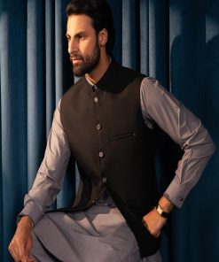 Mens Waistcoat Wash &Amp; Wear Sleeveless Blazer Imist-Srm-1224Black 6 Srm Blk 01B Imanistudio.com
