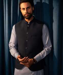 Mens Waistcoat Wash &Amp; Wear Sleeveless Blazer Imist-Srm-1124Navy 7 Srm Nvy 02A Imanistudio.com