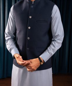 Mens Waistcoat Wash &Amp; Wear Sleeveless Blazer Imist-Srm-1124Navy 8 Srm Nvy 02B Imanistudio.com