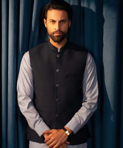 Mens Waistcoat Wash & Wear Sleeveless Blazer IMIST-SRM-1124Navy