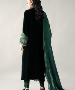Lux Velvet Emerald Green Embroidered Suit Mbdls-Aw1212Eg 14 D 12 Emeralda Imanistudio.com