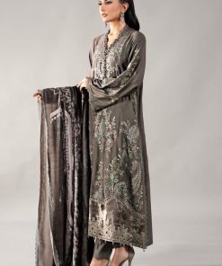 Luxury Linen Embroidered Grey Suit Mbdls-Aw1209Gy 12 D 9Grey Imanistudio.com