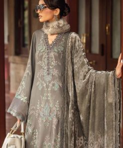 Luxury Linen Embroidered Grey Suit Mbdls-Aw1209Gy 11 D 9Greyj Imanistudio.com