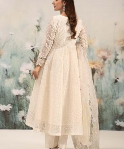 Luxury Pret Off-White Embroidered Organza Suit Mbdw-Ef25101Wt 14 Dw Ef25101Off White Imanistudio.com