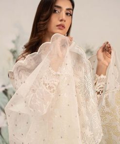 Luxury Pret Off-White Embroidered Organza Suit Mbdw-Ef25101Wt 12 Dw Ef25101Off Whiteb Imanistudio.com