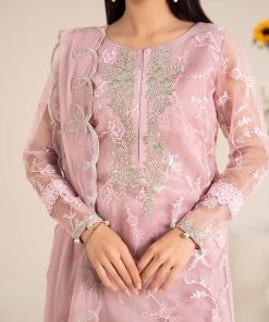 Luxury Pret Pale Lilac Embroidered Organza &Amp; Cotton Silk Suit Mbdw-Ef2517Pl 14 Dw Ef2517Lilacd Imanistudio.com