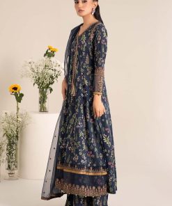 Luxury Pret Navy Blue Printed Cotton Lawn Angrakha Suit Mbdw-Ef2526Nb 8 Dw Ef2526Bluef Imanistudio.com