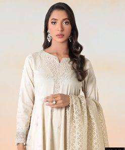 Luxury Pret Light Beige Embroidered Dobby Lawn Suit Mbdw-Ef2530Lb 10 Dw Ef2530Baige Imanistudio.com