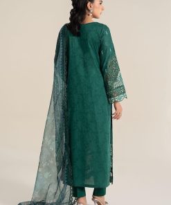 Luxury Pret Dark Green Embroidered Self Jacquard Lawn Suit Mbdw-Ef2547Dg 13 Dw Ef2547Greena Imanistudio.com