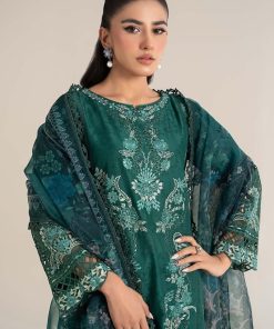 Luxury Pret Dark Green Embroidered Self Jacquard Lawn Suit Mbdw-Ef2547Dg 10 Dw Ef2547Greenb Imanistudio.com