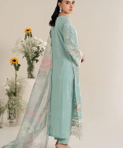 Luxury Pret Eggshell Blue Embroidered Self Jacquard Lawn Suit Mbdw-Ef2549Eb 16 Dw Ef2549Ferozi Imanistudio.com