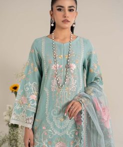 Luxury Pret Eggshell Blue Embroidered Self Jacquard Lawn Suit Mbdw-Ef2549Eb 14 Dw Ef2549Ferozic Imanistudio.com