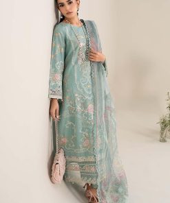 Luxury Pret Eggshell Blue Embroidered Self Jacquard Lawn Suit Mbdw-Ef2549Eb 11 Dw Ef2549Ferozie Imanistudio.com