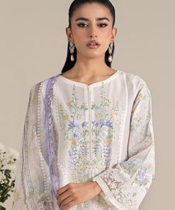 Luxury Pret Off-White Embroidered Self Jacquard Lawn Suit Mbdw-Ef2549Ow 11 Dw Ef2549White Imanistudio.com