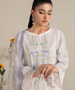 Luxury Pret Off-White Embroidered Self Jacquard Lawn Suit Mbdw-Ef2549Ow 14 Dw Ef2549Whitec Imanistudio.com