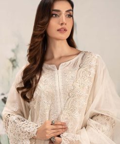 Luxury Pret Off-White Embroidered Lawn Suit Mbdw-Ef2595Ww 11 Dw Ef2595 Off Whitec Imanistudio.com