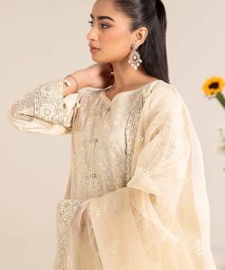 Luxury Pret Cream Embroidered Cotton Lawn Suit Mbdw-Ef2599Cm 11 Dw Ef2599Offwhitec Imanistudio.com