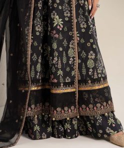 Luxury Pret Black Printed Cotton Lawn Angrakha Suit Mbdw-Ef2526Ba 17 Dwef 2526Blacke Imanistudio.com