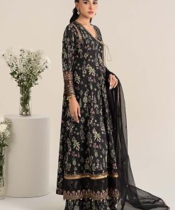 Luxury Pret Black Printed Cotton Lawn Angrakha Suit Mbdw-Ef2526Ba 11 Dwef 2526Blackh Imanistudio.com