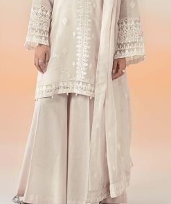 Luxury Pret Off-White Embroidered Cotton Net Suit Mbdw-Ef2592Ow 13 Dwef 2592Offwhitee Imanistudio.com