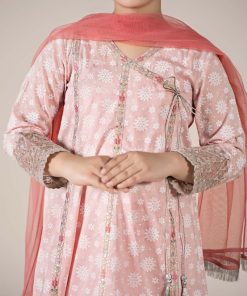 Mariab Baby Pink Embroidered Cotton Lawn Suit Mbkd-Ef2509Bp 12 Mkd Ef2509Pinkc Imanistudio.com
