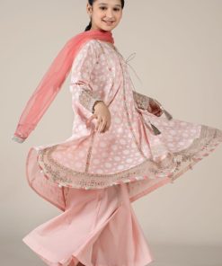 Mariab Baby Pink Embroidered Cotton Lawn Suit Mbkd-Ef2509Bp 9 Mkd Ef2509Pinke Imanistudio.com
