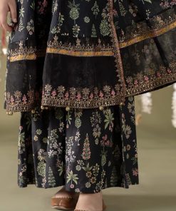 Mariab Black Printed &Amp; Embroidered Cotton Lawn Suit Mbkd-Ef2513Bk 15 Mkd Ef2513Blackd Imanistudio.com