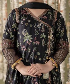 Mariab Black Printed &Amp; Embroidered Cotton Lawn Suit Mbkd-Ef2513Bk 14 Mkd Ef2513Blacke Imanistudio.com