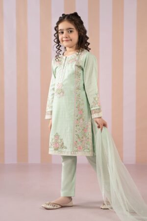 Mariab Sea Green Embroidered Bobby Lawn Suit Mbkd-Ef2550Sg