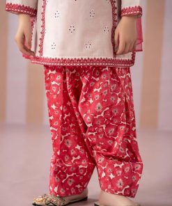 Mariab White/Fuchsia Embroidered Cotton Lawn Suit Mbkd-Ef2566Wf 11 Mkd Ef2566Pinkb Imanistudio.com