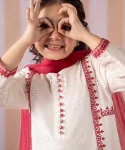 Mariab White/Fuchsia Embroidered Cotton Lawn Suit Mbkd-Ef2566Wf 10 Mkd Ef2566Pinkd Imanistudio.com
