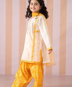 Mariab White/Zarda Embroidered Cotton Lawn Suit Mbkd-Ef2566Wz 9 Mkd Ef2566Yellowg Imanistudio.com