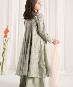 Mariab Kids Sea Foam Cotton Satin Suit Mbks-Ef2508Sf 14 Mks Ef2508Greena Imanistudio.com
