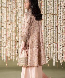 Mariab Kids Peachy Pink Cotton Satin Suit Mbks-Ef2508Pp 12 Mks Ef2508Pinka Imanistudio.com