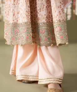 Mariab Kids Peachy Pink Cotton Satin Suit Mbks-Ef2508Pp 11 Mks Ef2508Pinkd Imanistudio.com