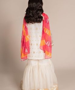 Mariab Kids Off-White Organza Lurex Suit Mbks-Ef2520Wl 12 Mks Ef2520Offwhitea Imanistudio.com