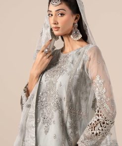 Luxury Formal Light Blue Embroidered Organza Outfit Mbsf-Ef2524Lb 12 Sf Ef2524Iceblueb Imanistudio.com