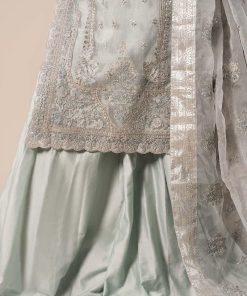 Luxury Formal Light Blue Embroidered Organza Outfit Mbsf-Ef2524Lb 14 Sf Ef2524Icebluec Imanistudio.com