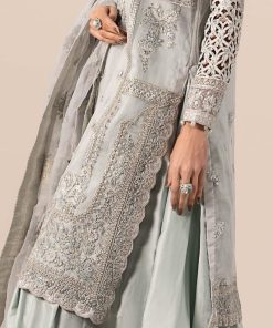 Luxury Formal Light Blue Embroidered Organza Outfit Mbsf-Ef2524Lb 15 Sf Ef2524Icebluee Imanistudio.com