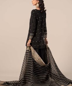 Luxury Formal Black Embroidered Raw Silk Outfit Mbsf-Ef2525Bk 16 Sf Ef2525Blacka Imanistudio.com
