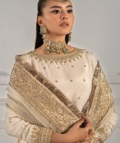 Luxury Formal Off-White Embroidered Raw Silk Outfit Mbsf-Ef2525Ow 13 Sf Ef2525Offwhiteb Imanistudio.com