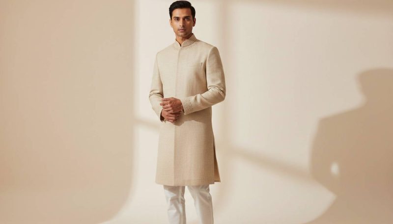 Different Types Of Sherwani For Weddings And Traditional Occasions 11 Cotton Sherwani