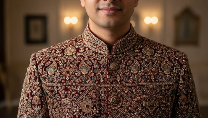 Different Types Of Sherwani For Weddings And Traditional Occasions 9 Embroidered Sherwani